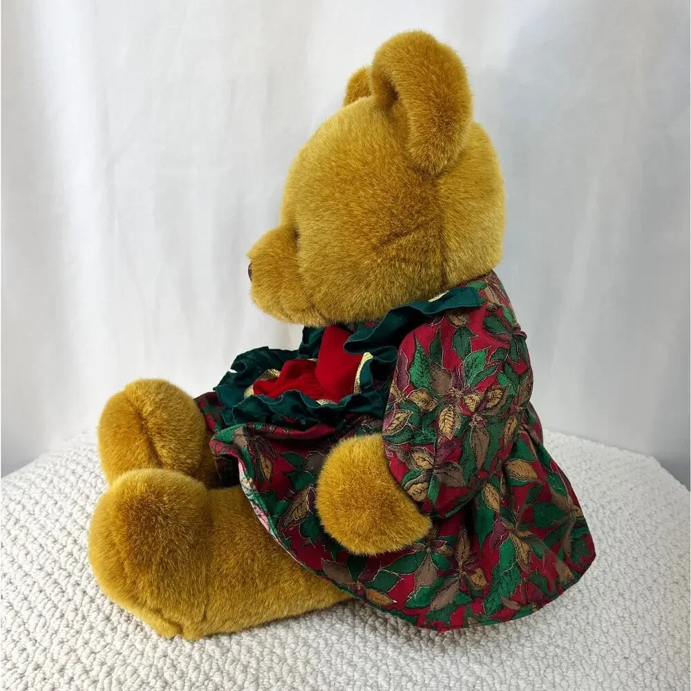 Commonwealth Christmas Mama Teddy Bear Plush Toy Decor Brown Vintage 15